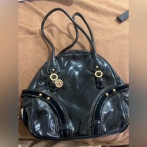 Vintage, Juicy couture women, black patent, leather purse